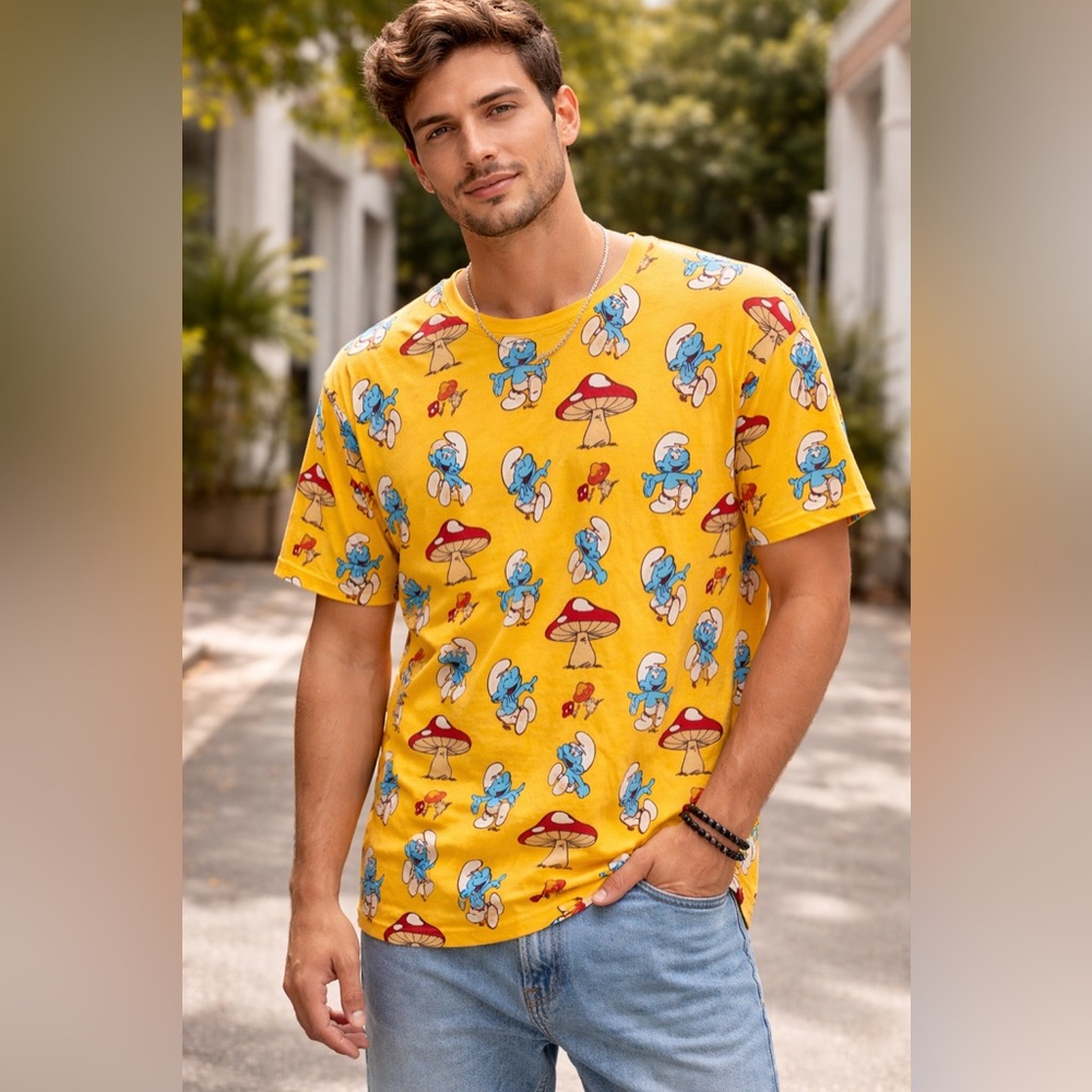 Vibrant Yellow Graphic Tee